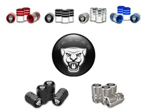 Jaguar Cappelli valvola Auto Stile Metallizzato